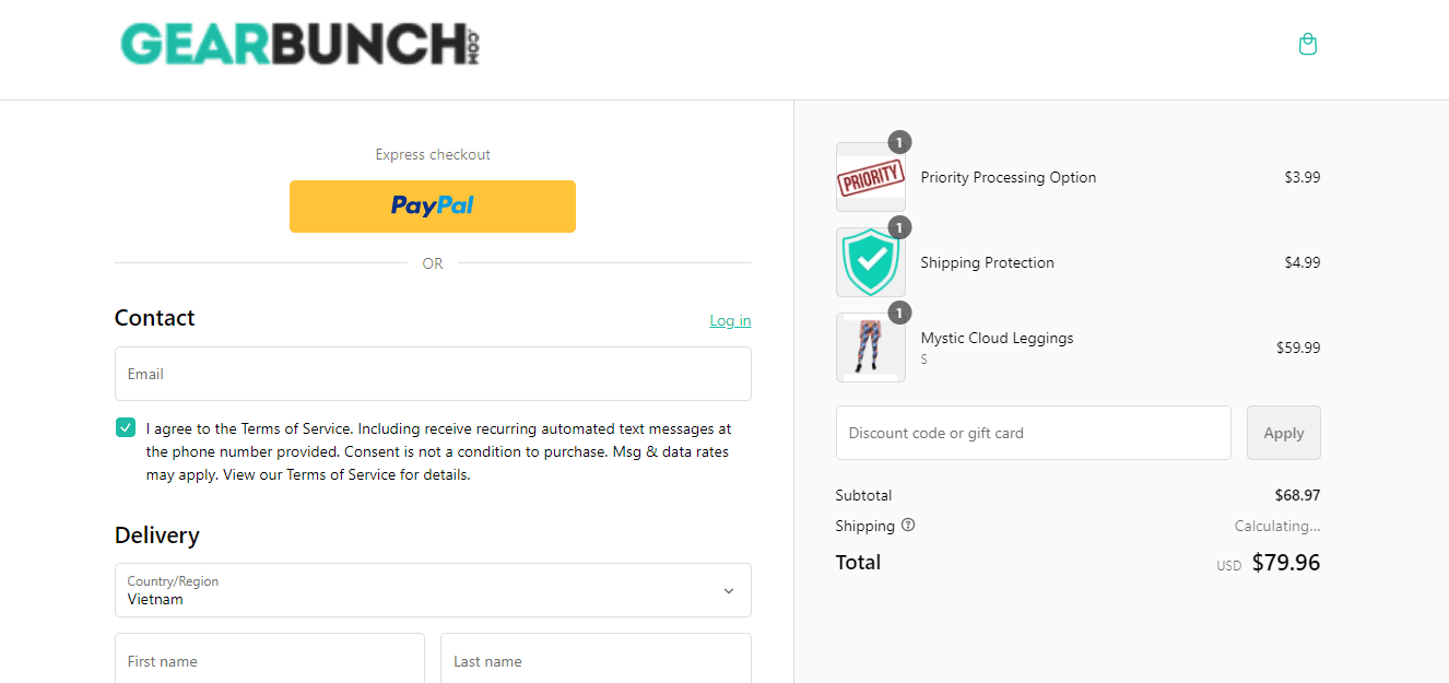 How to apply GearBunch coupon code